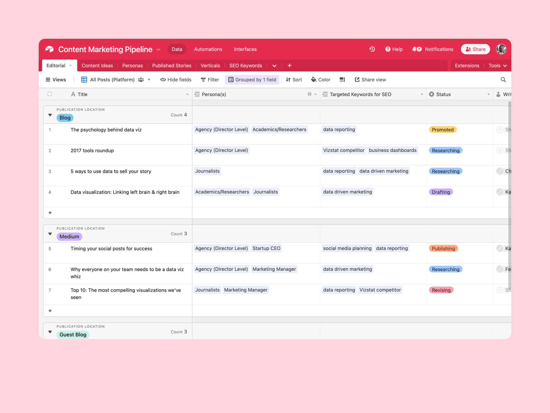 Content Marketing Calendar