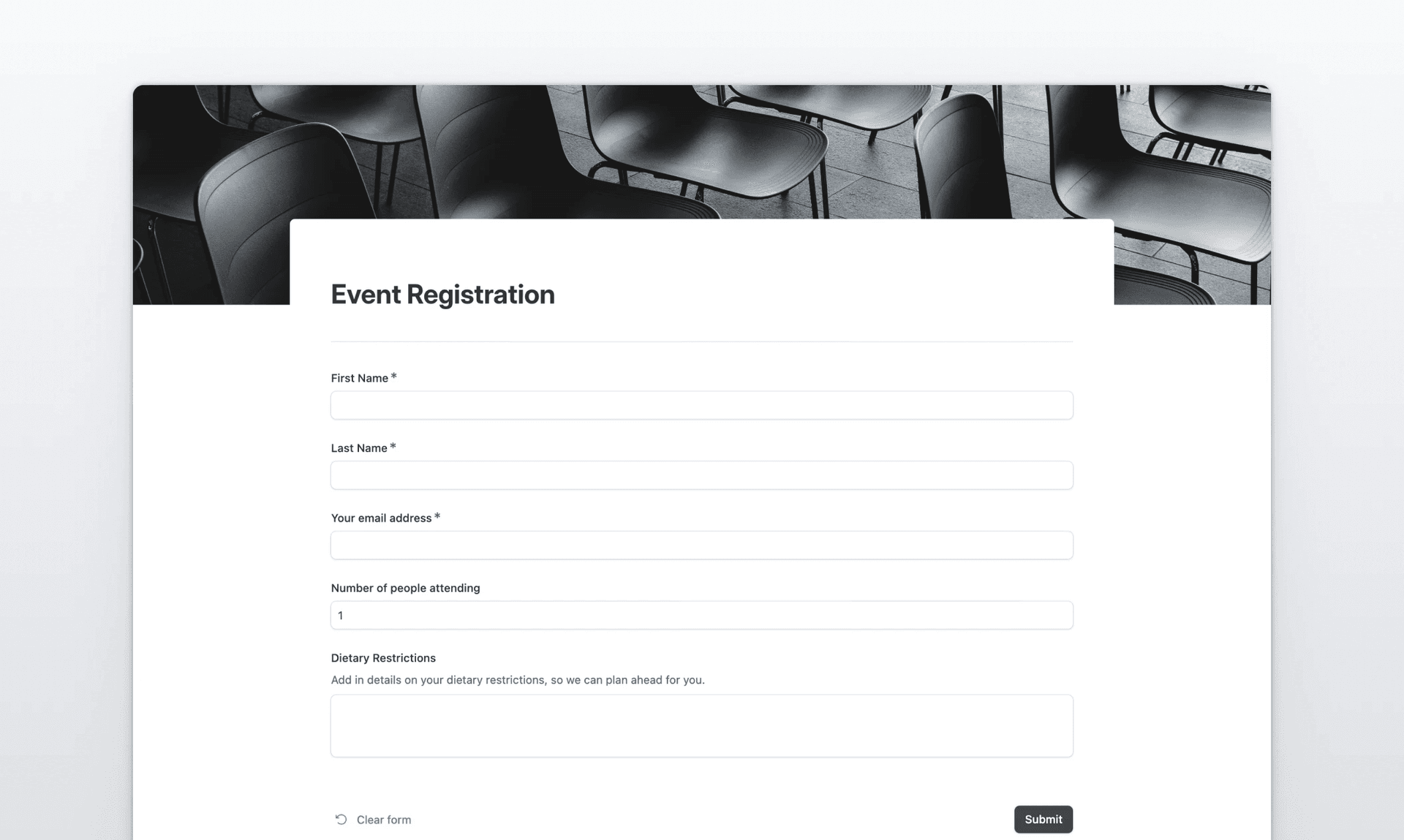 Event Registration Form