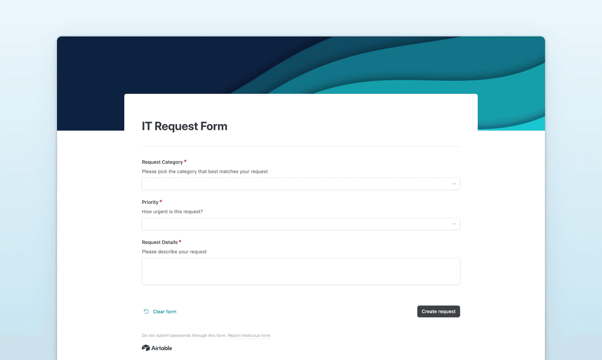 IT Request Form