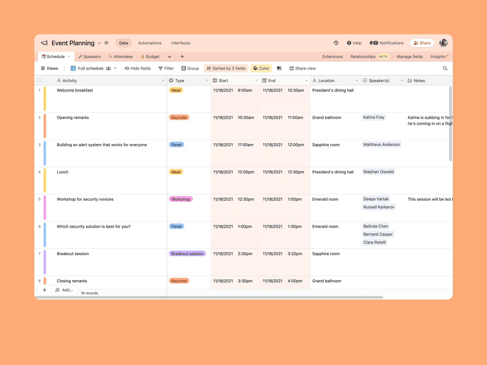 From securing venues to finalizing agendas, ensure that every event runs according to plan