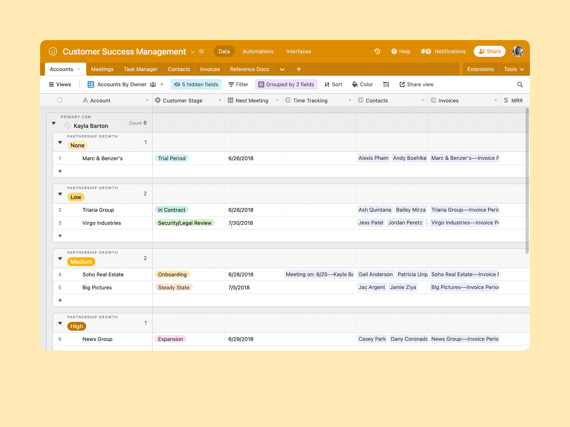 Onboard and nurture existent customers