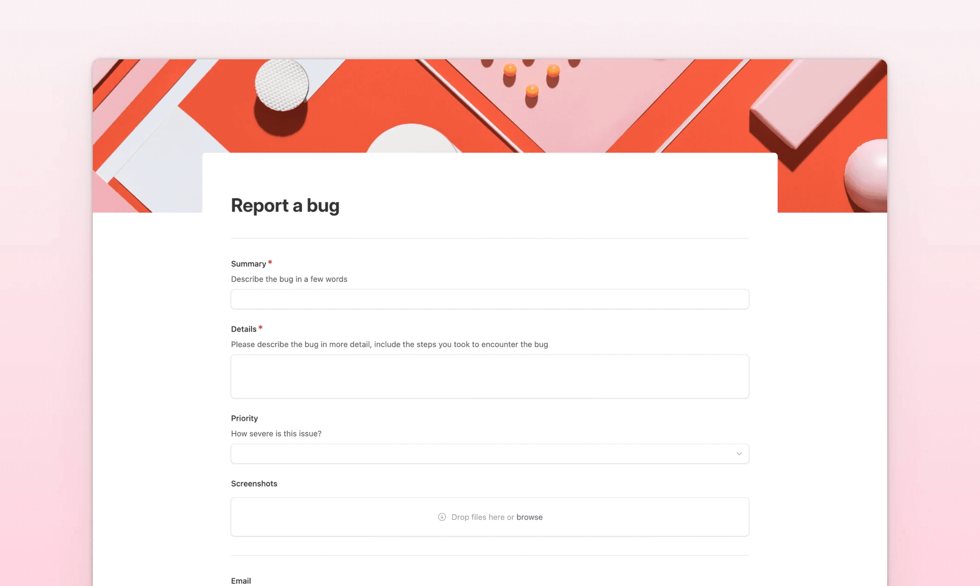 Bug Report Form